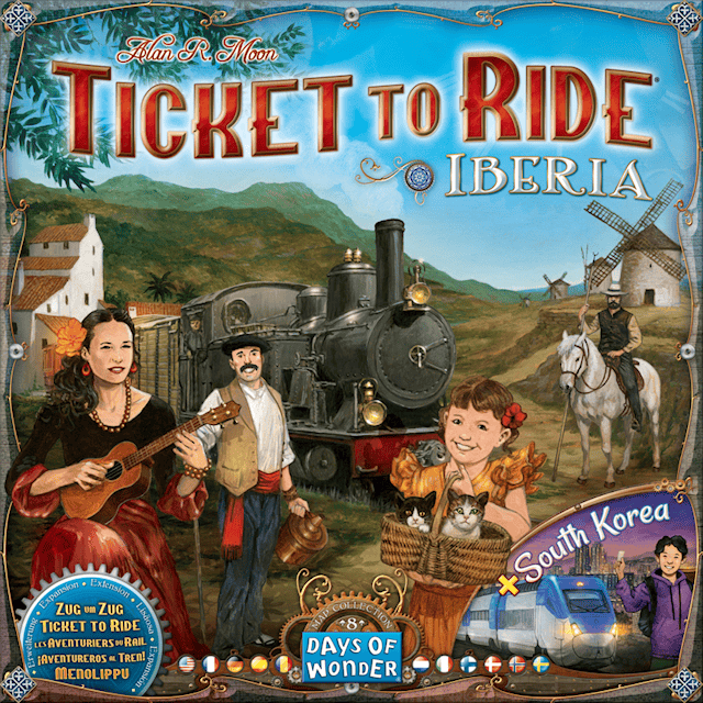 Tuotekuva 1 - Ticket to Ride Map Collection 8: Iberia & South Korea Expansion (SE/NO/FI/EN)