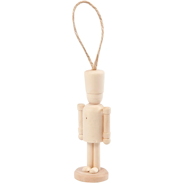 Träfigur Nötknäppare med upphänge 9 cm 1-pack