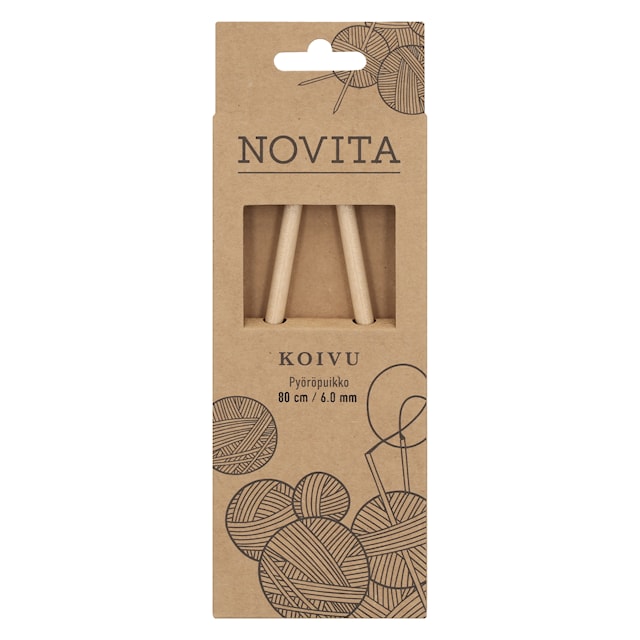 Tuotekuva 1 - Pyöröpuikot 80 cm koivu 6.0 Novita