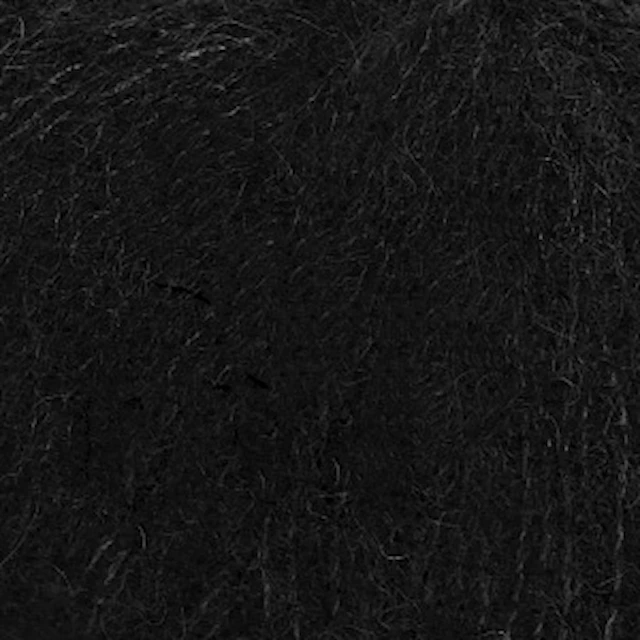 Brushed Alpaca Silk Uni Colour Garn 25 g svart 16 Drops