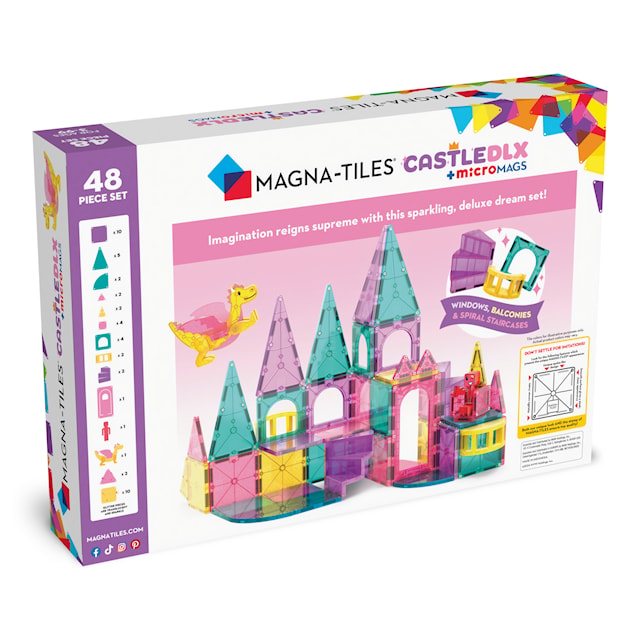 Produktbild 5 för Slott Deluxe 48 Bitar Magna-Tiles