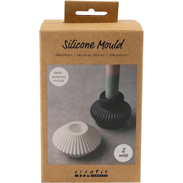 Silikonform Räfflade ljusstakar 2 st/1 förp.