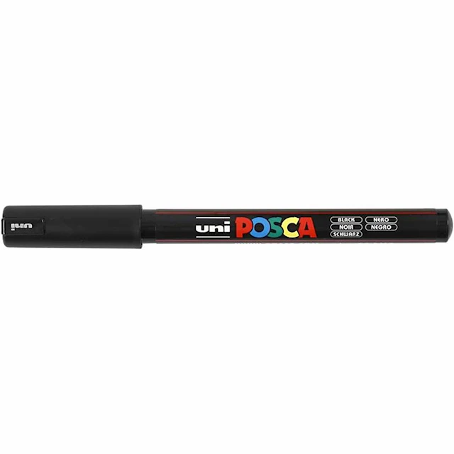 Posca Marker SVART, PC-1MR spets 0,7 mm