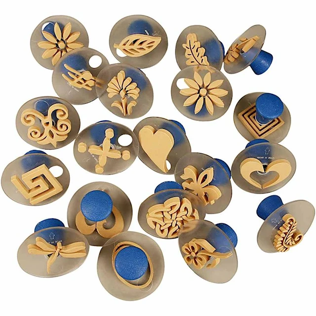 Skumstämplar med Handtag 3-6 cm 20 st