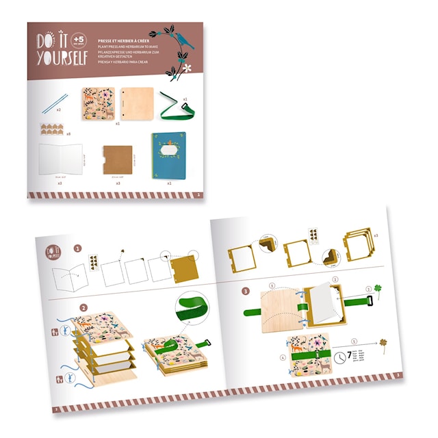 Produktbilde 2 for DIY-sett herbarium plantepresse og notatbok Djeco