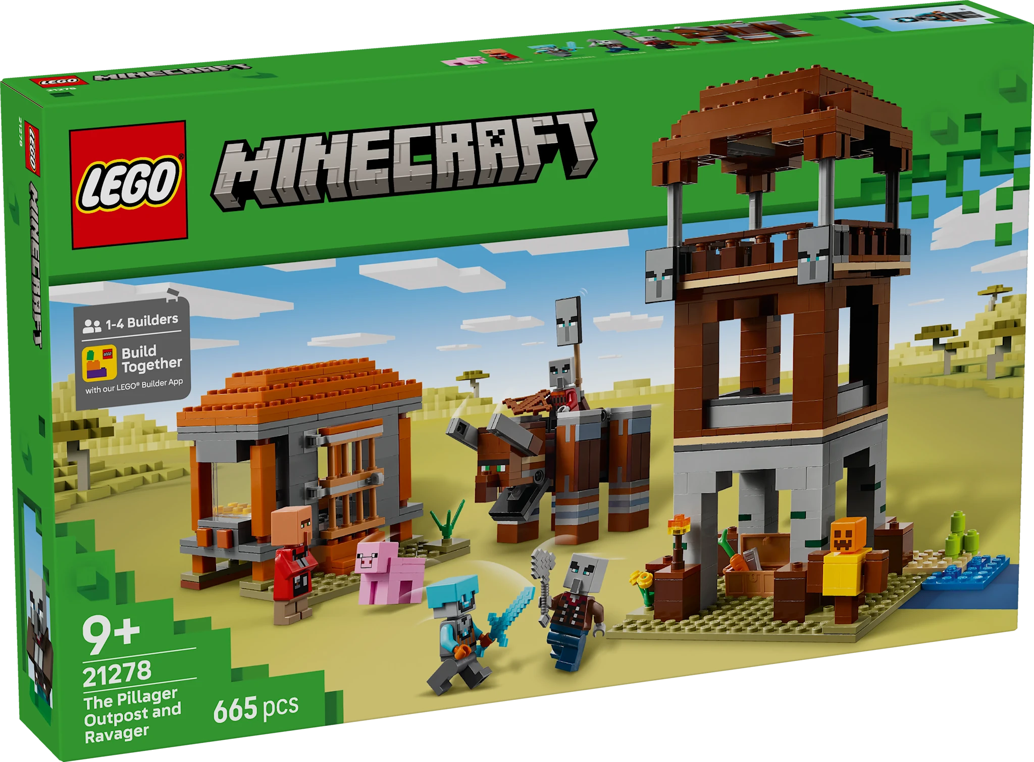Tuotekuva ille Ryöstelijöiden etuvartioasema ja Tuhokylvyri LEGO® Minecraft (21278)