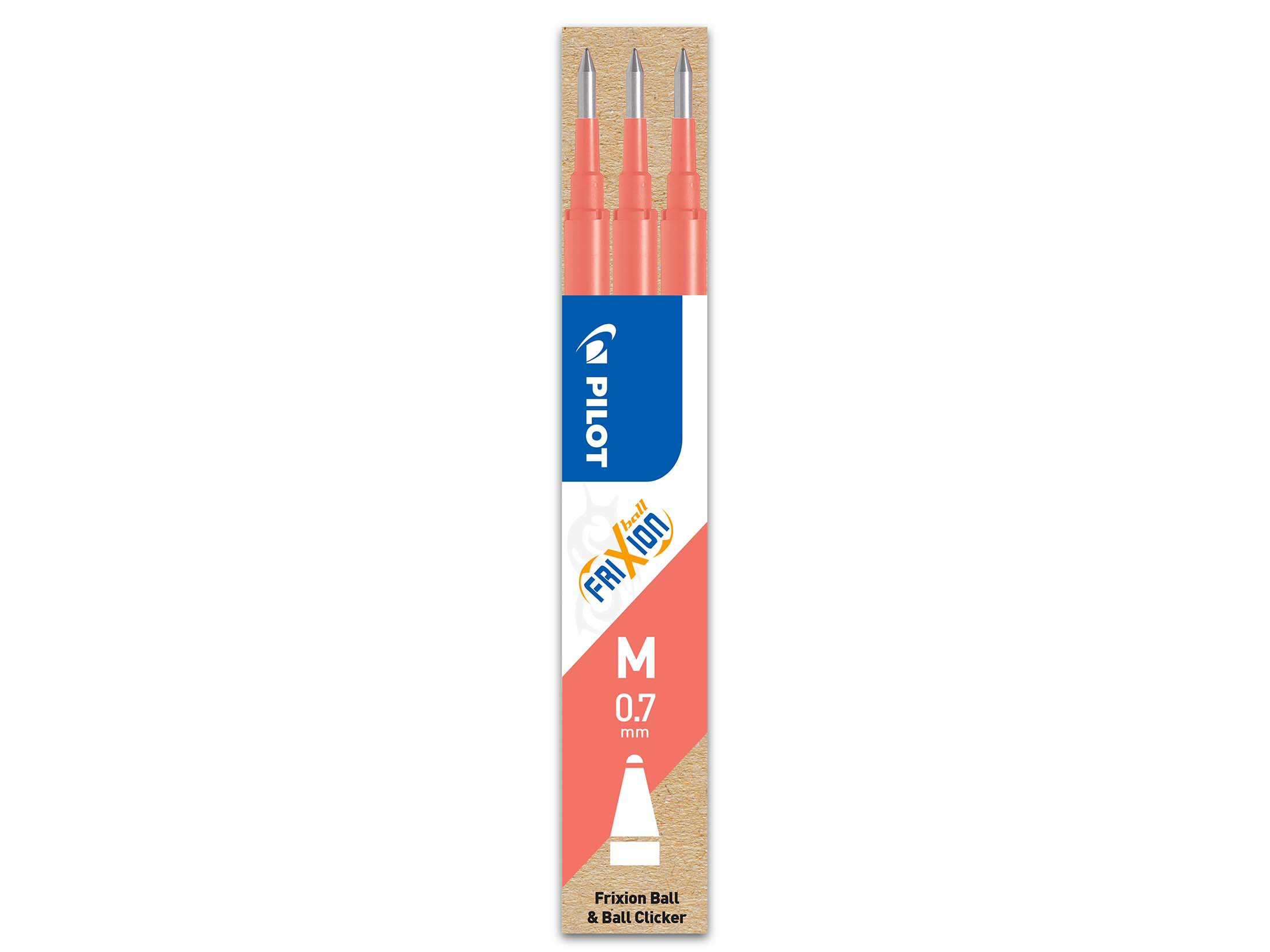 Patron Refill Frixion 0,7mm Coral Pink 3-pack Pilot