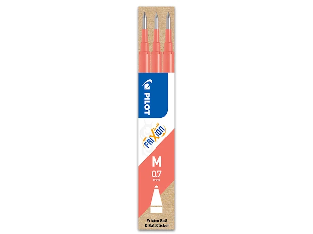 Patron Refill Frixion 0,7mm Coral Pink 3-pack Pilot