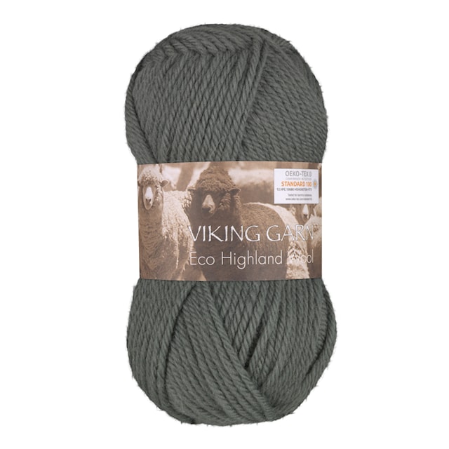 Eco Highland Wool 50 g Utuinen vihreä 234 Viking Garn