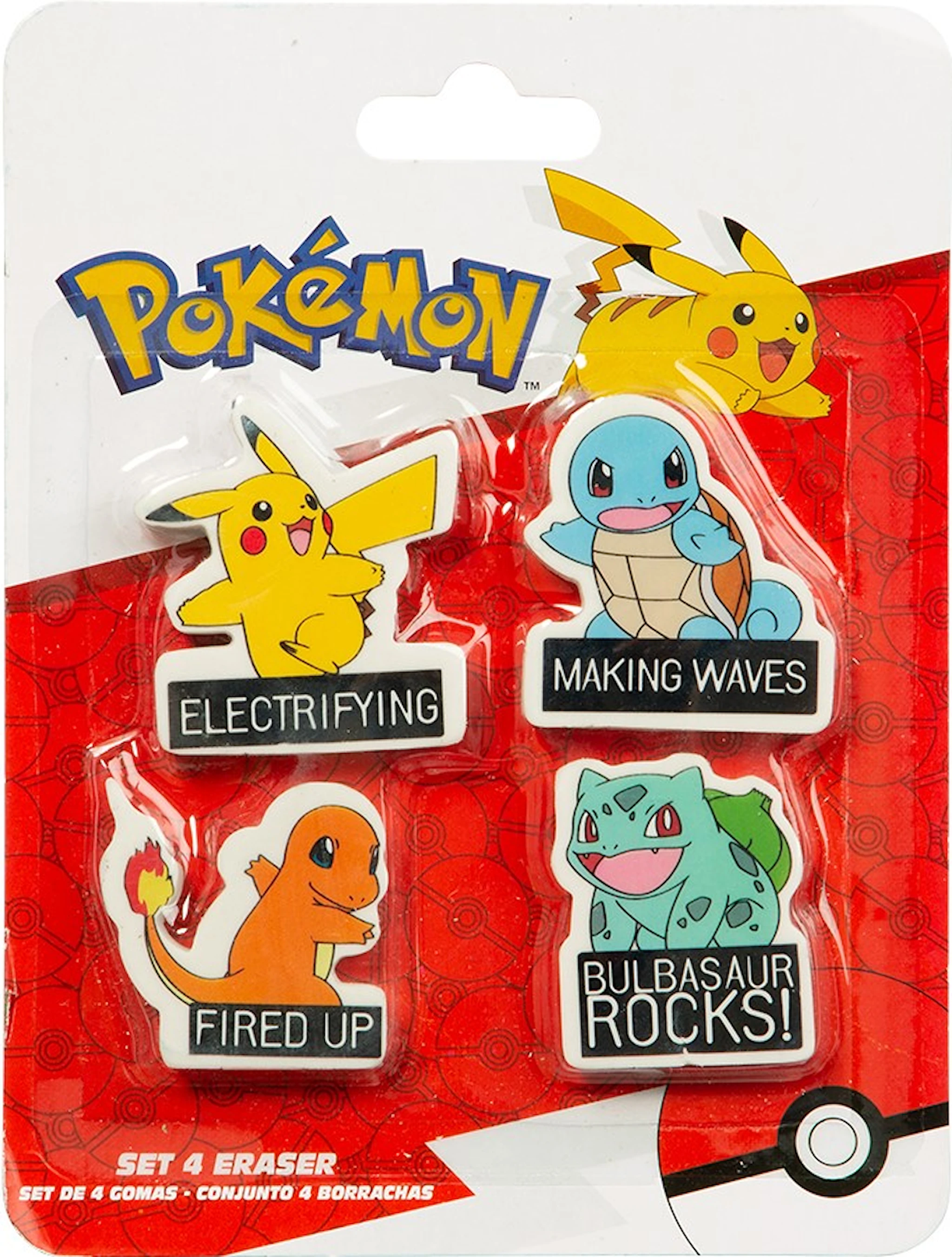 Produktbild för Pokémon Suddgummi 4-pack