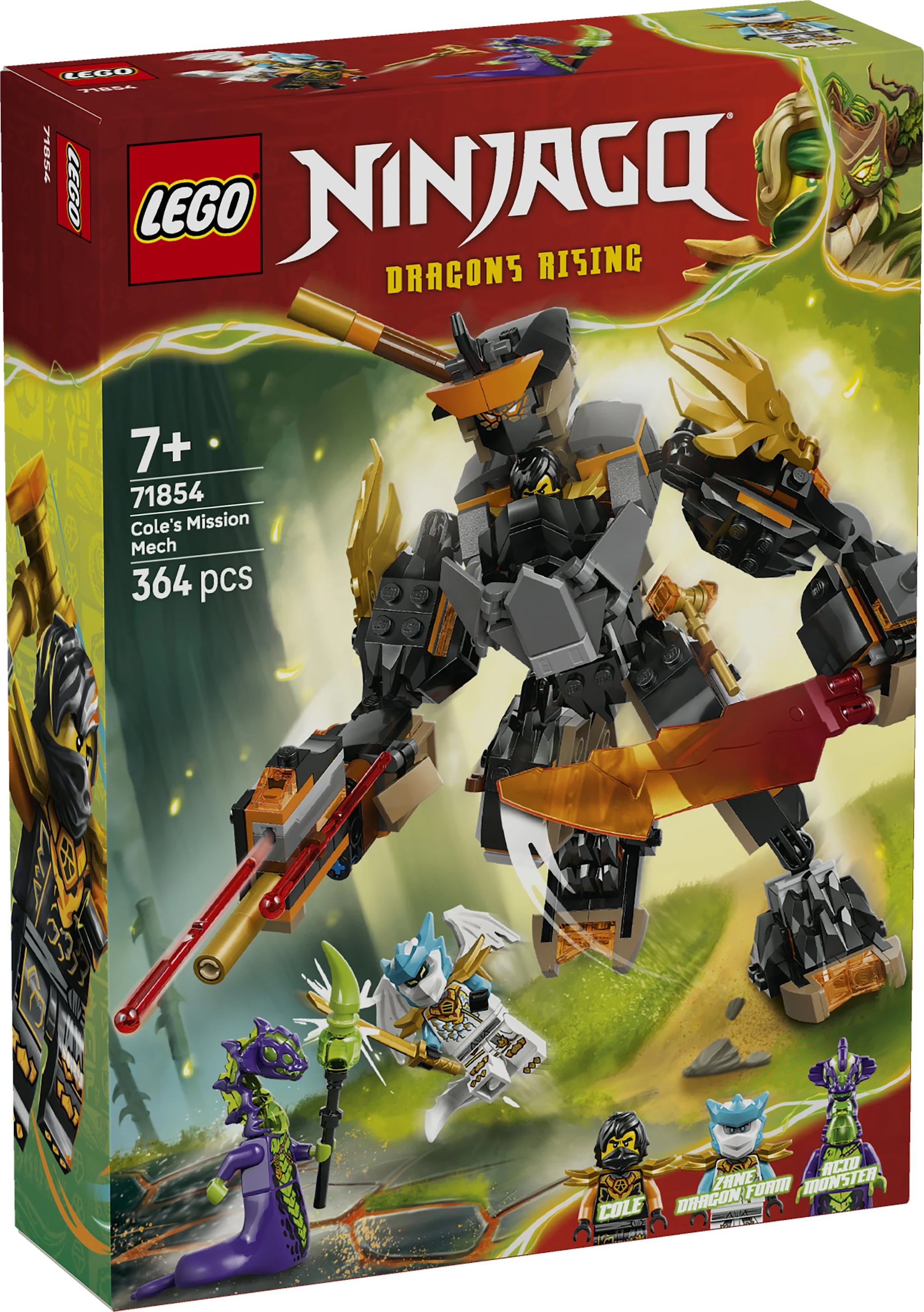 Tuotekuva ille Colen tehtävärobotti ja Lohikäärme-Zane LEGO® Ninjago (71854)
