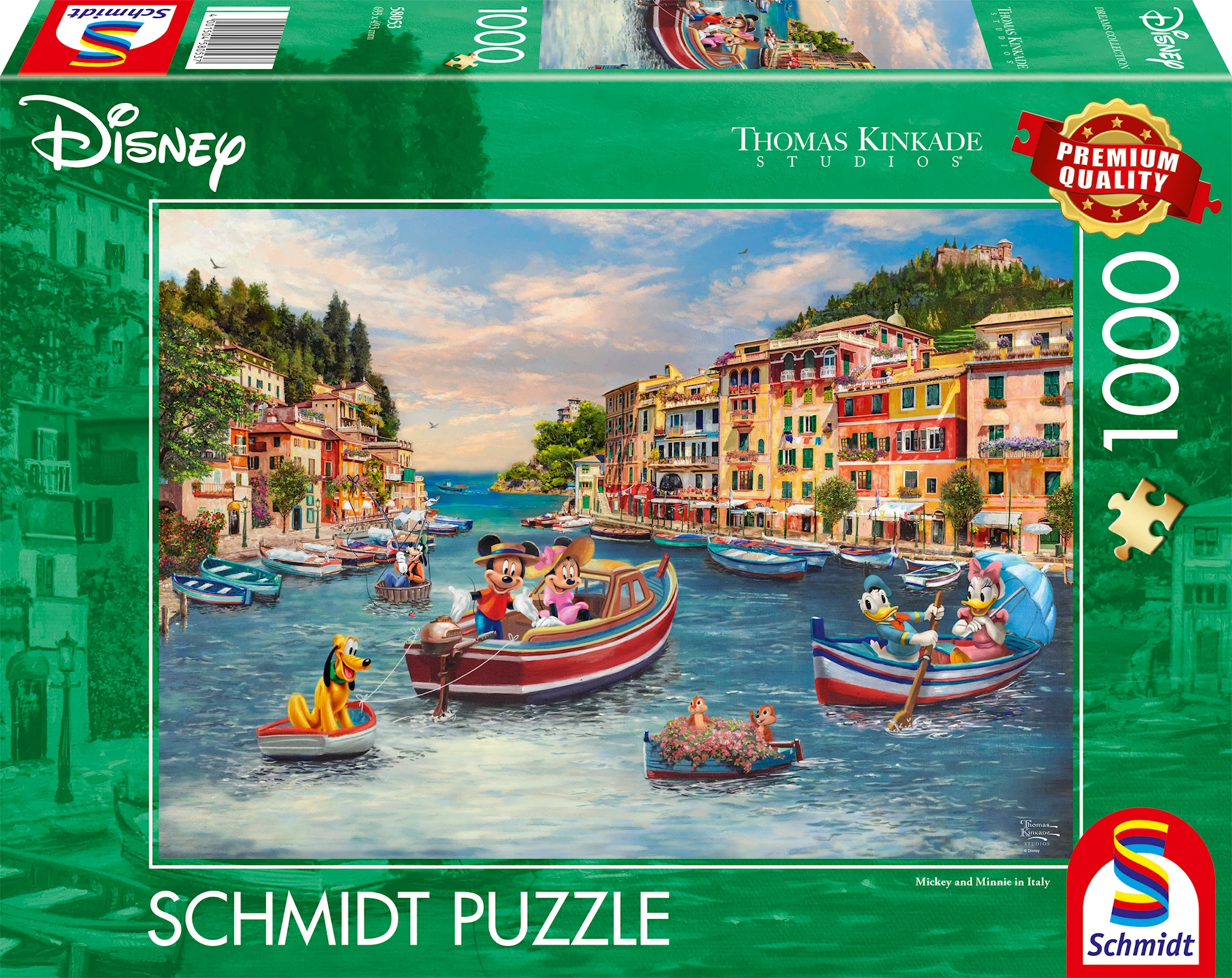 Produktbild för Disney, Mickey & Minnie in Italy Pussel 1000 Bitar Schmidt