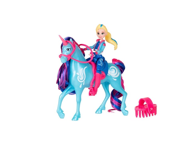 Produktbild 1 för Isabel & River Docka med Häst 11 cm Unicorn Academy