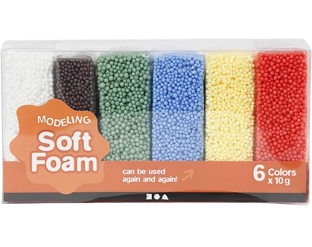 Soft Foam, perusvärilajitelma, 6x10 g/ 1 pkt