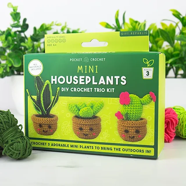 Virkningsset, mini krukväxter Gift Republic