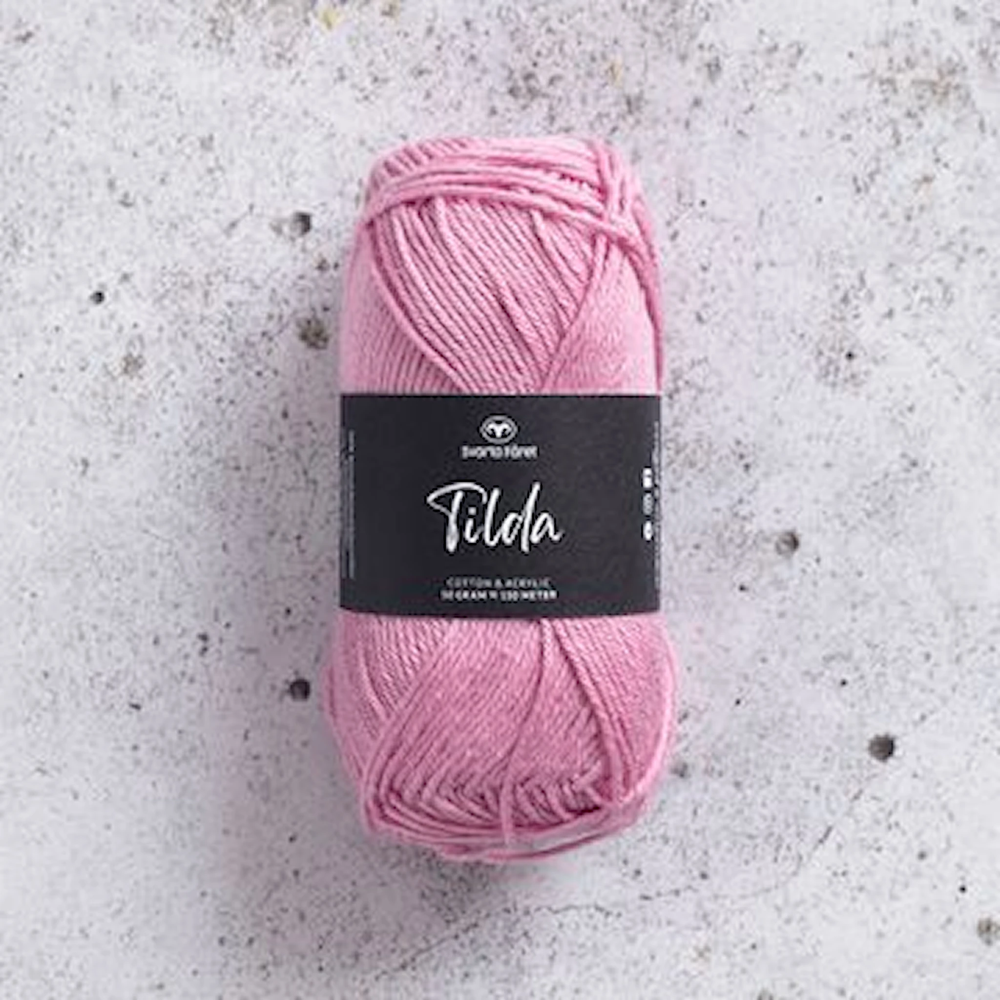 Produktbild för Tilda Garn Bomullsmix 50g Svarta Fåret