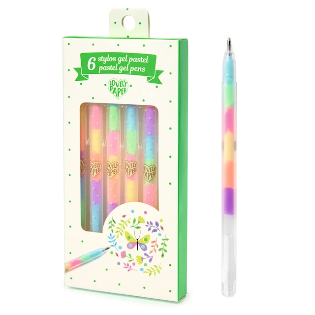 Pennset Gelpennor Rainbow 6-pack Djeco