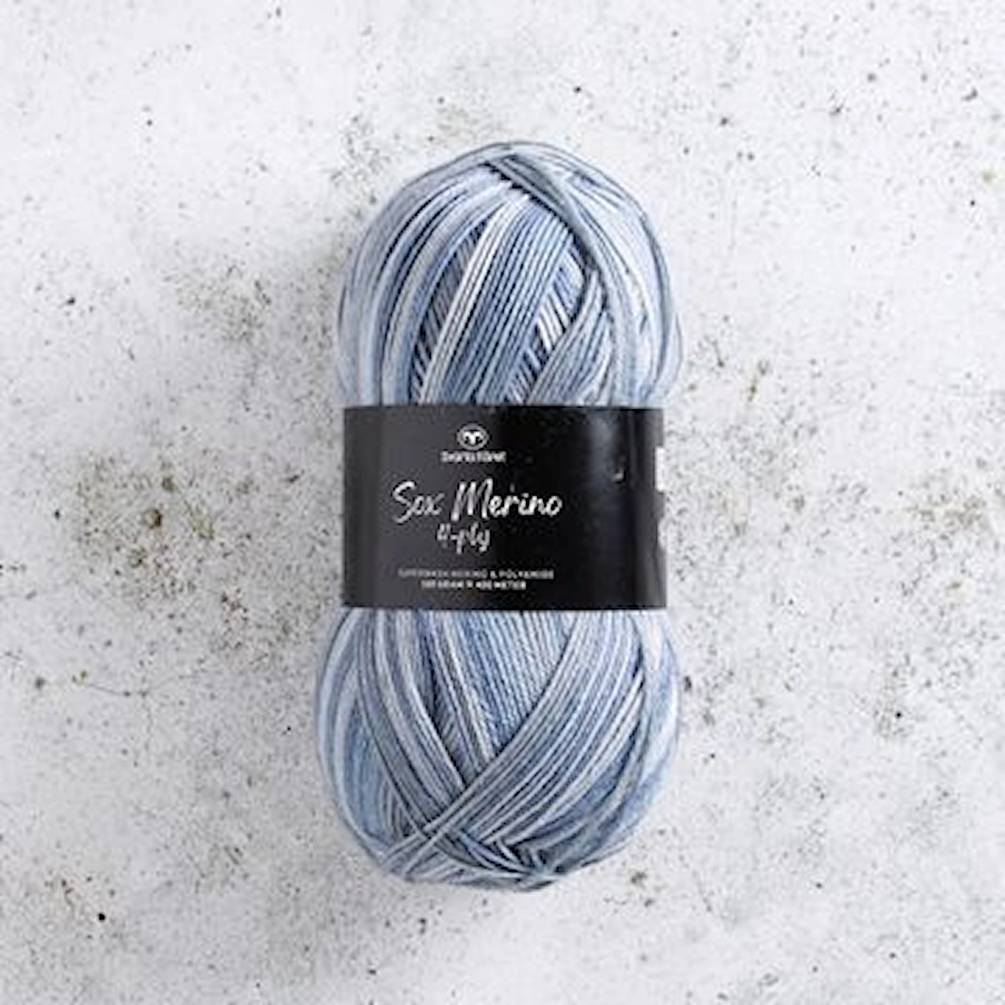Produktbild för Sox Merino 4-ply ullmix 100g  Svarta fåret