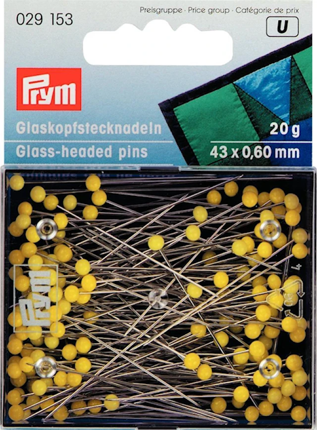 Nuppineula 0,66 x 43 mm Lasipää 20 g Erikoispitkä Prym