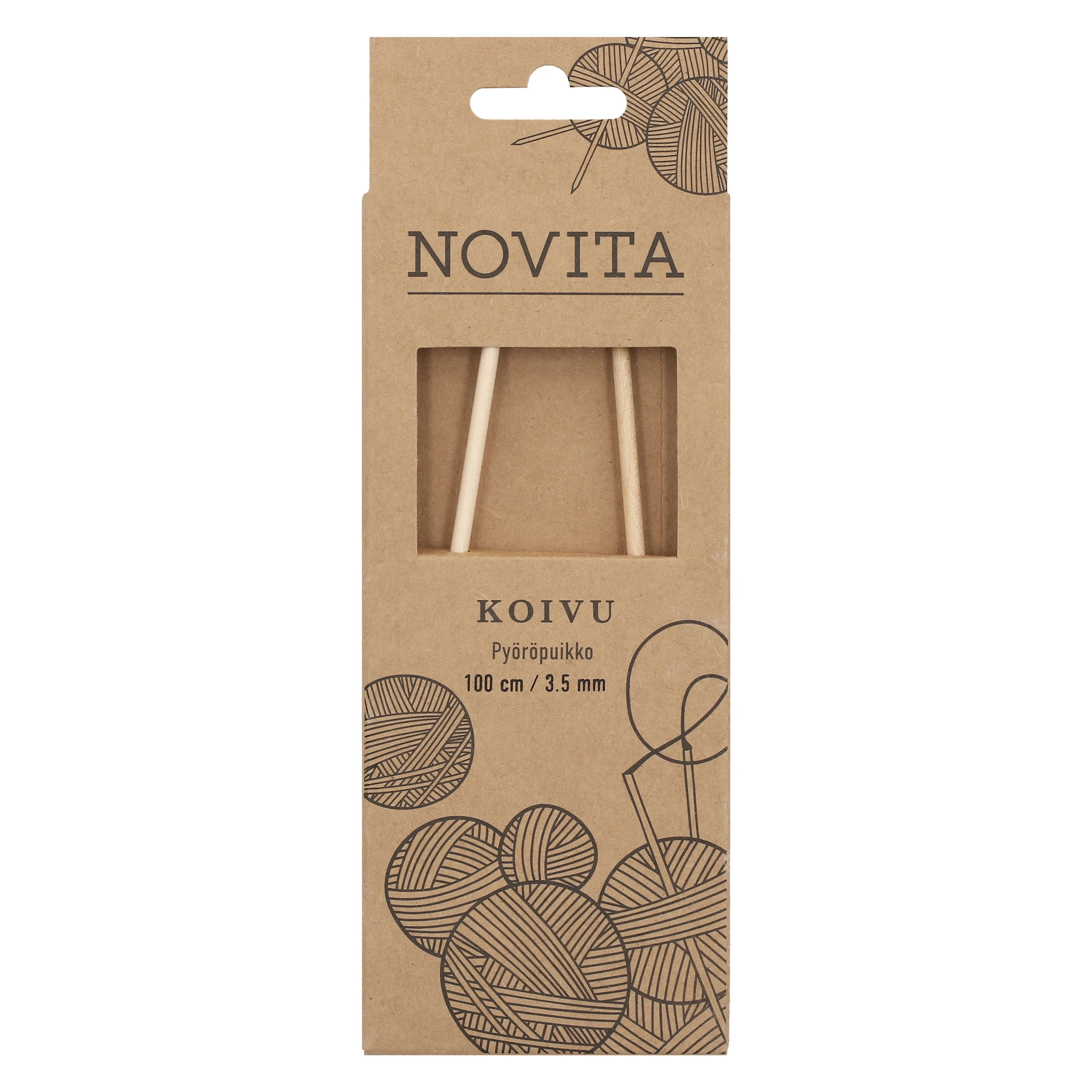 Produktbild för Rundstickor 100 cm Björk 3.5 Novita