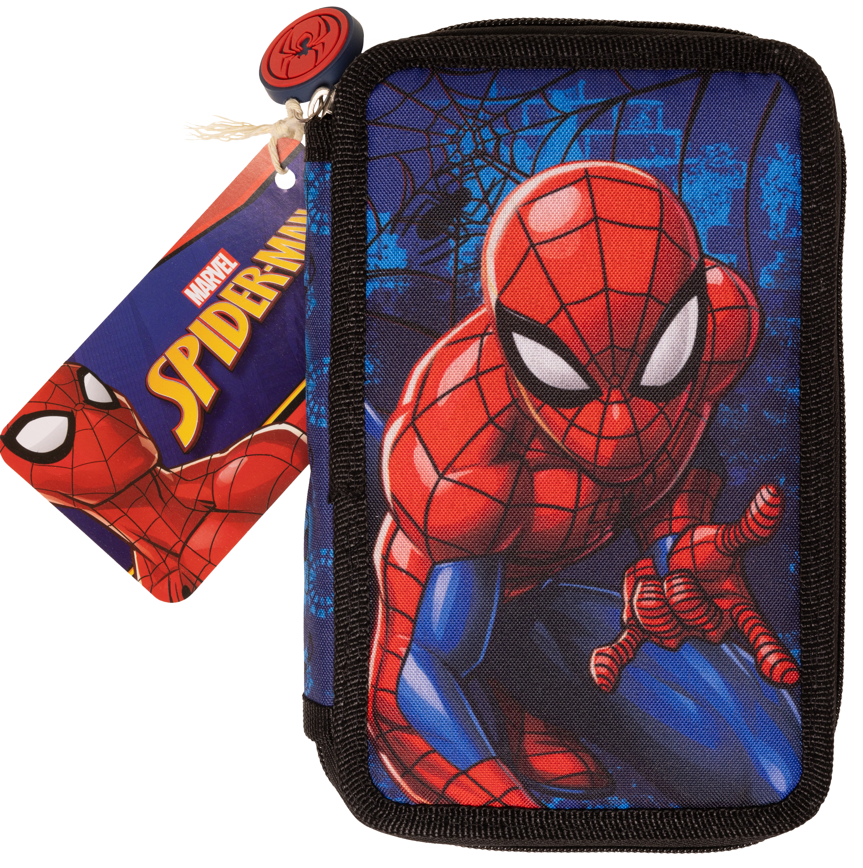 Spiderman Dubbelt pennfodral med innehåll