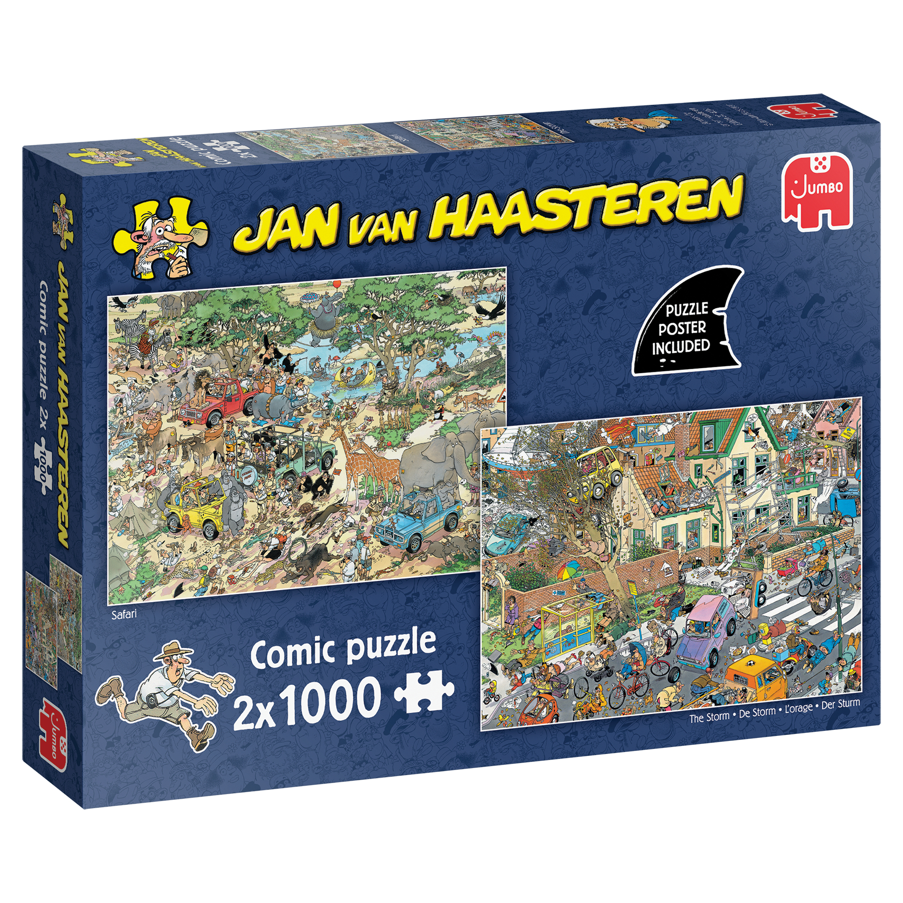 Jan van Haasteren Safari & Storm palapeli 2x1000 palaa