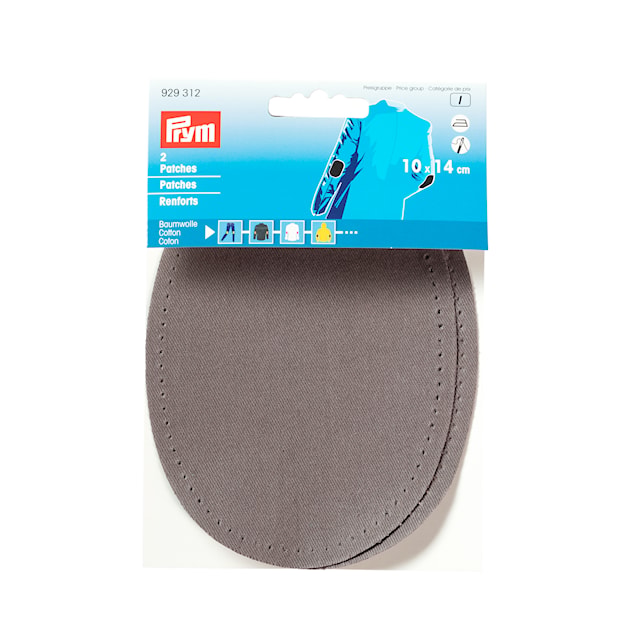 Tuotekuva 1 - Paikkalappu Puuvilla 10 x 14 cm 2 kpl Harmaa Prym