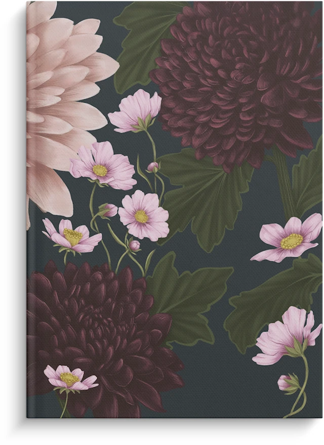 Notebook Lined A5 Garden Dreams Dahlia Burde