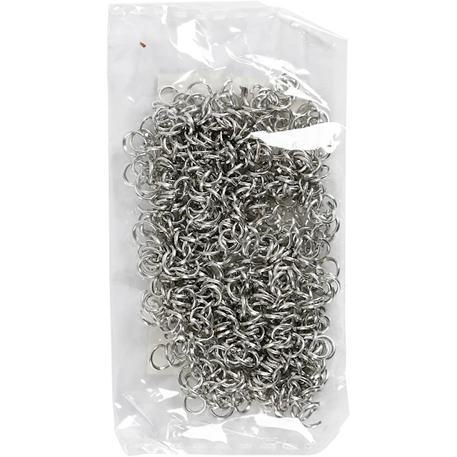 Välirengas, koko 4,4 mm, paksuus 0,7 mm, hopeanväriset, 500 kpl/ 1 pkt