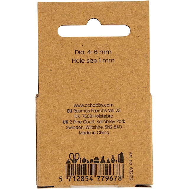 Tuotekuva 4 - Makeanvedenhelmet, Rei'itetty poikittain, halk. 4-6 mm, aukon koko 1 mm, helmiäinen, 55 kpl/ 1 pkt