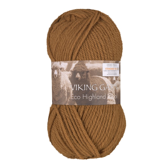 Eco Highland Wool 50 g Konjakki 253 Viking Garn