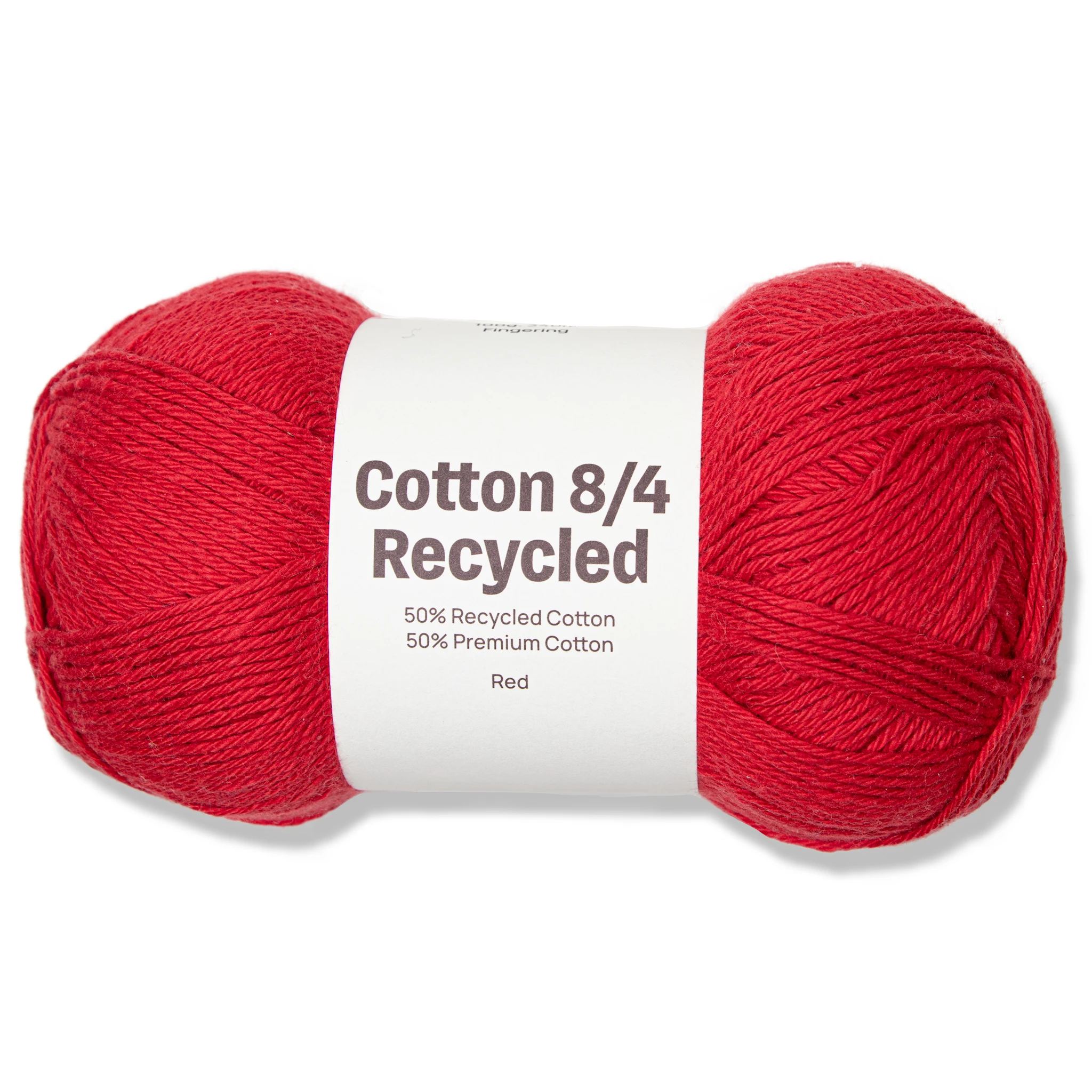 Produktbild för Cotton 8/4 Garn 100 g Recycled Red A080 Adlibris