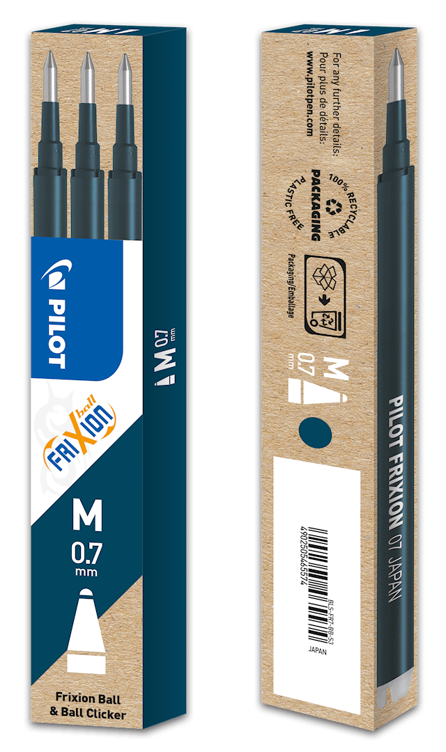 Tuotekuva 2 - Vaihtosäiliö Frixion 0,7 mm Sinimusta 3 kpl Pilot