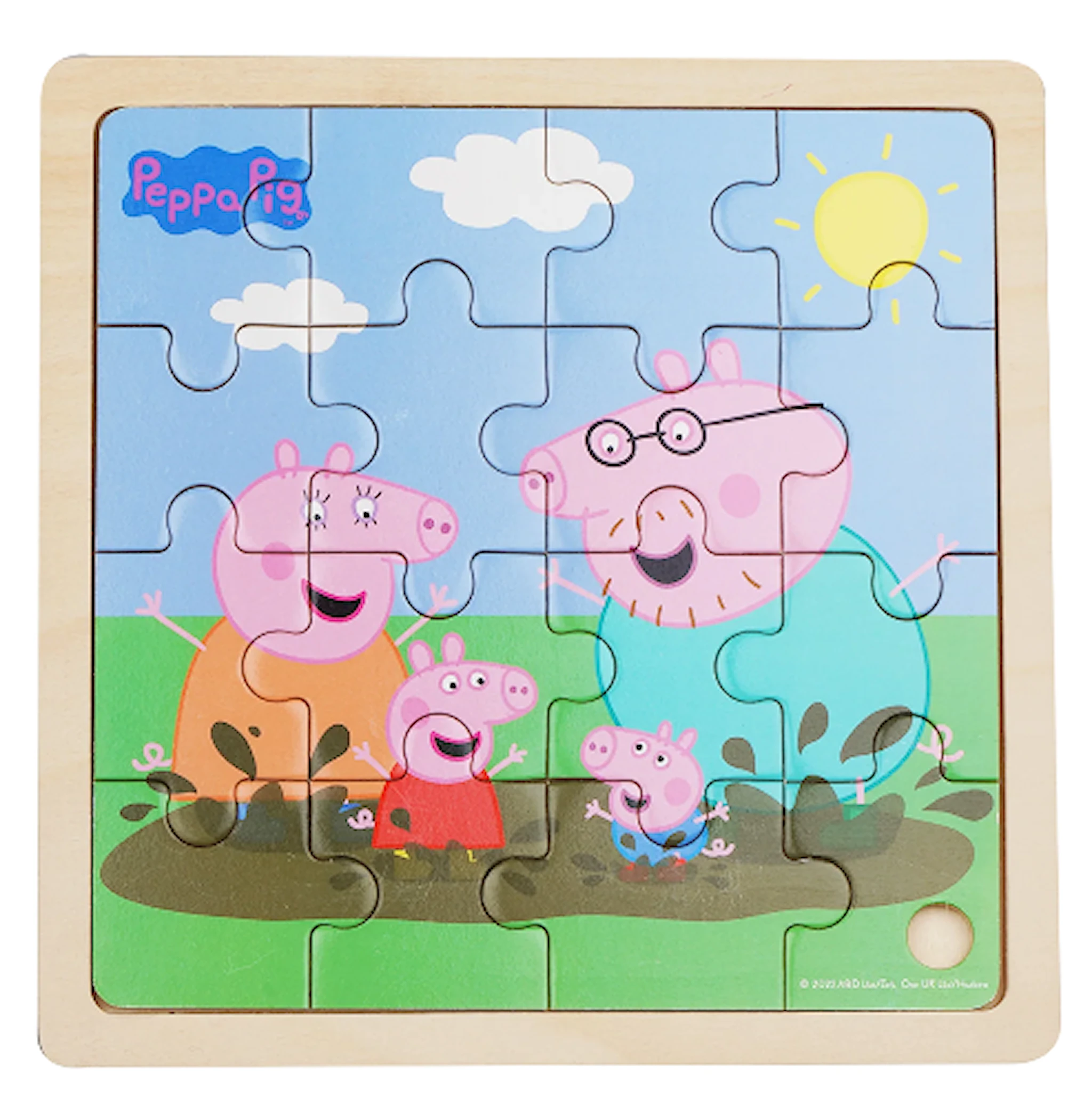 Produktbild för Peppa Pig rampussel Muddy 16 bitar