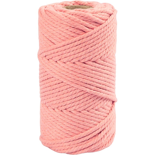 Tuotekuva 1 - Makrameenyöri, Pit. 55 M, halk. 4 mm, rosa, 330 g/ 1 rll