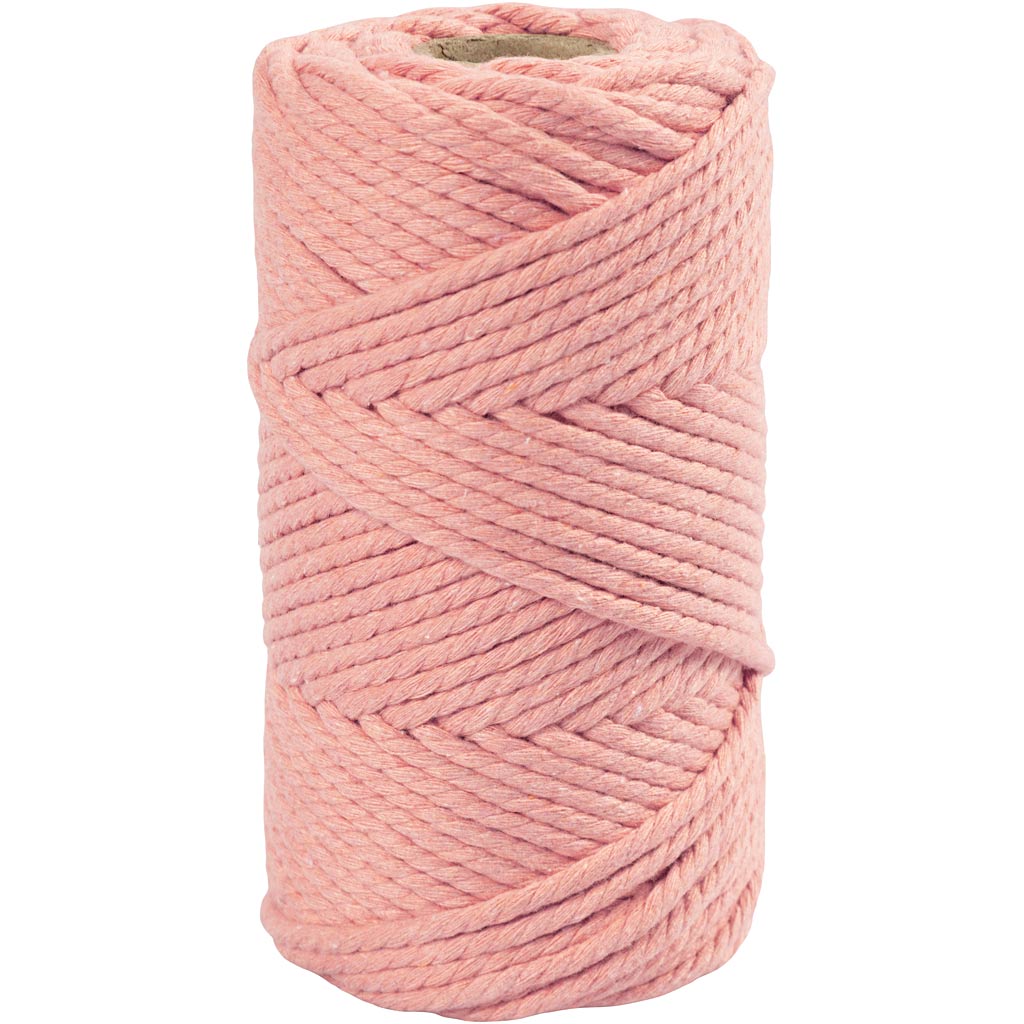 Makramégarn Rosa 4 mm 330 g 1 rulle