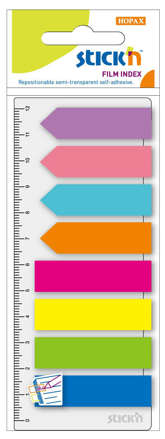 Indexflikar Neon 45x12mm + 42x12mm Stick'n