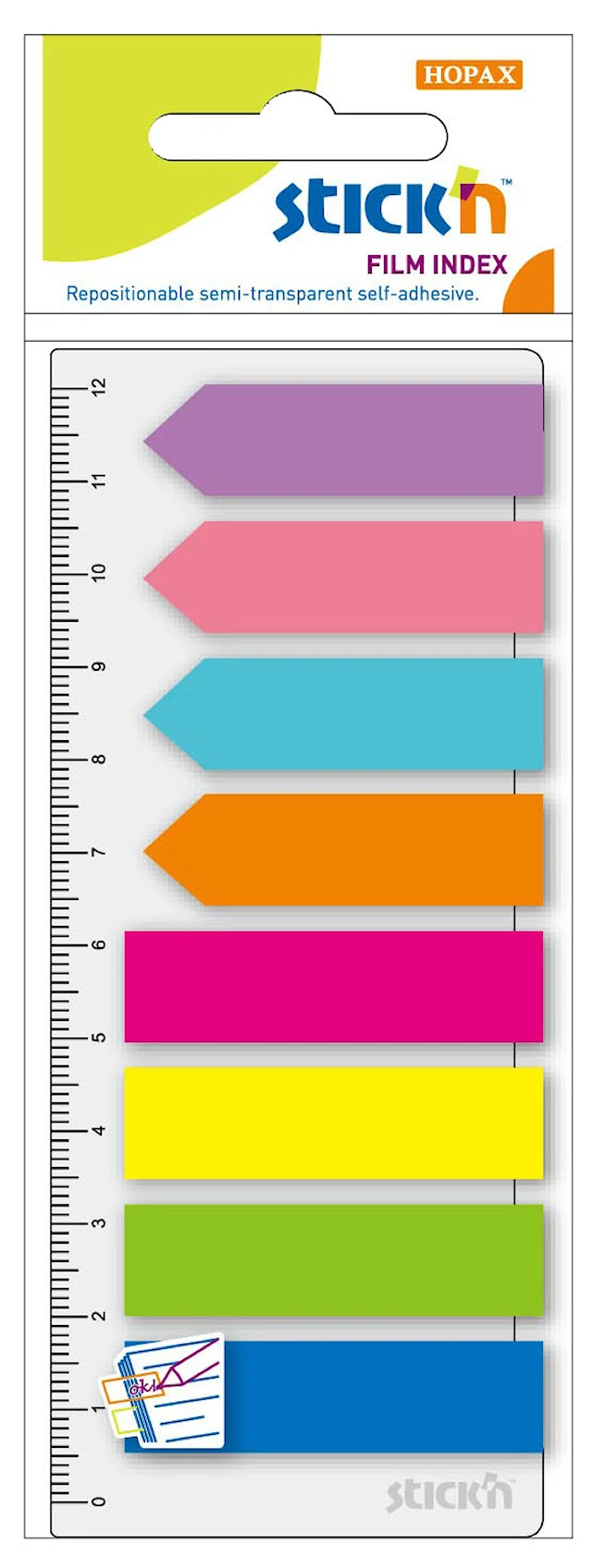 Indexflikar Neon 45x12mm + 42x12mm Stick'n