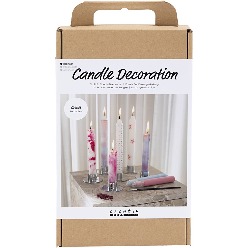 DIY Kit Dekorera med ljusfärg och ljuspennor 6-pack Creativ Company