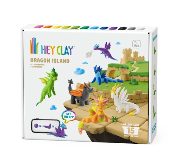 Leikkisavi Jännittävät Lohikäärmeet Ilmassa kuivuva 15 purkkia 12 eri väriä Hey Clay