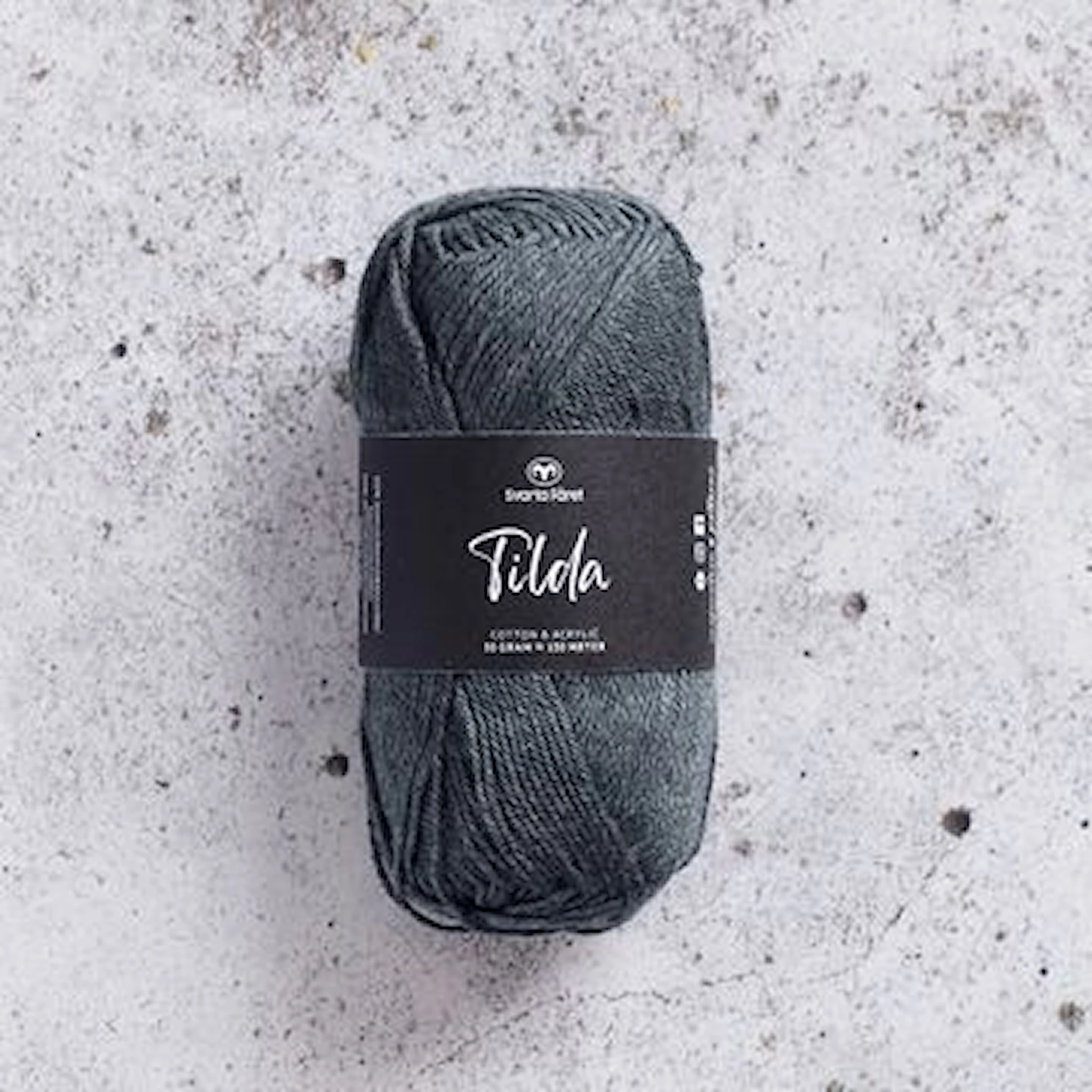 Produktbild för Tilda Garn Bomullsmix 50g Svarta Fåret