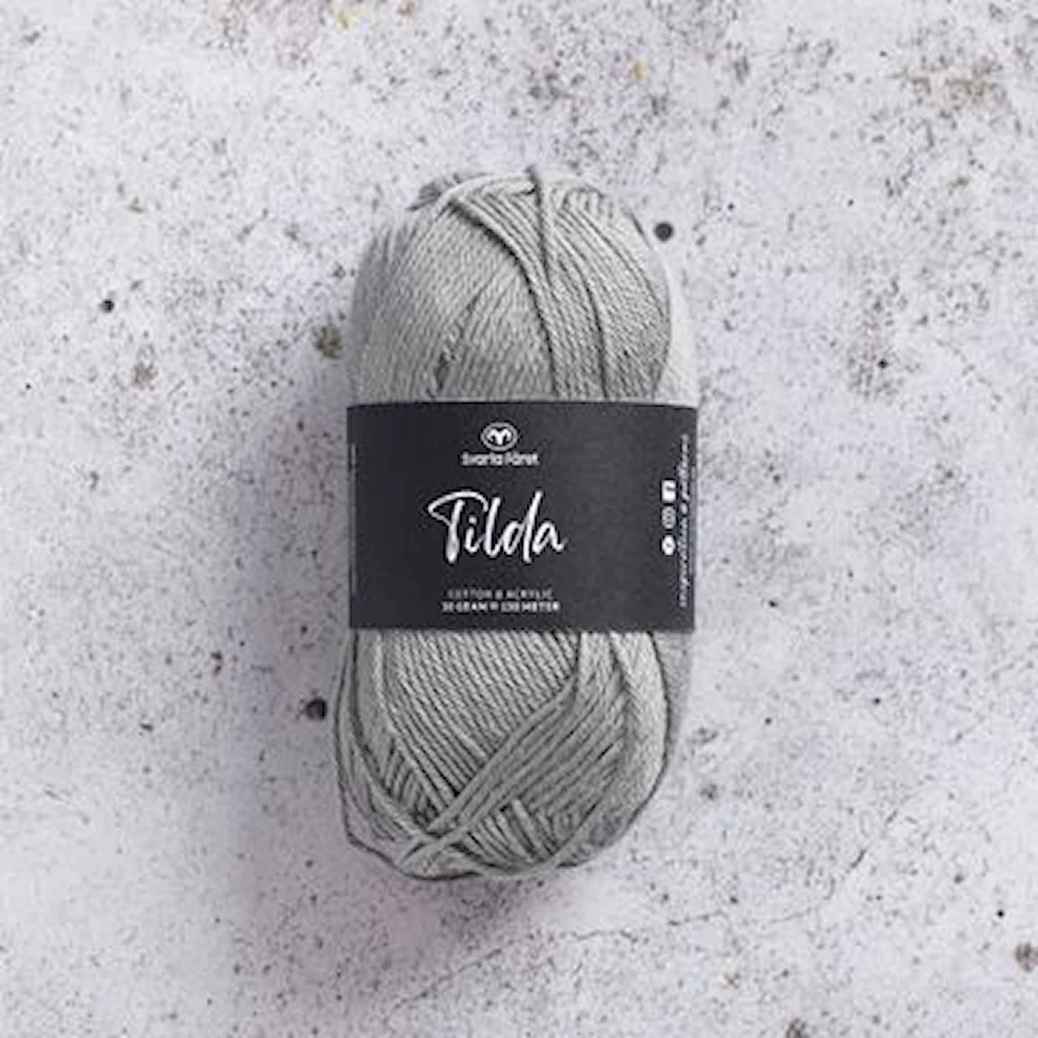 Produktbild för Tilda Garn Bomullsmix 50g Svarta Fåret