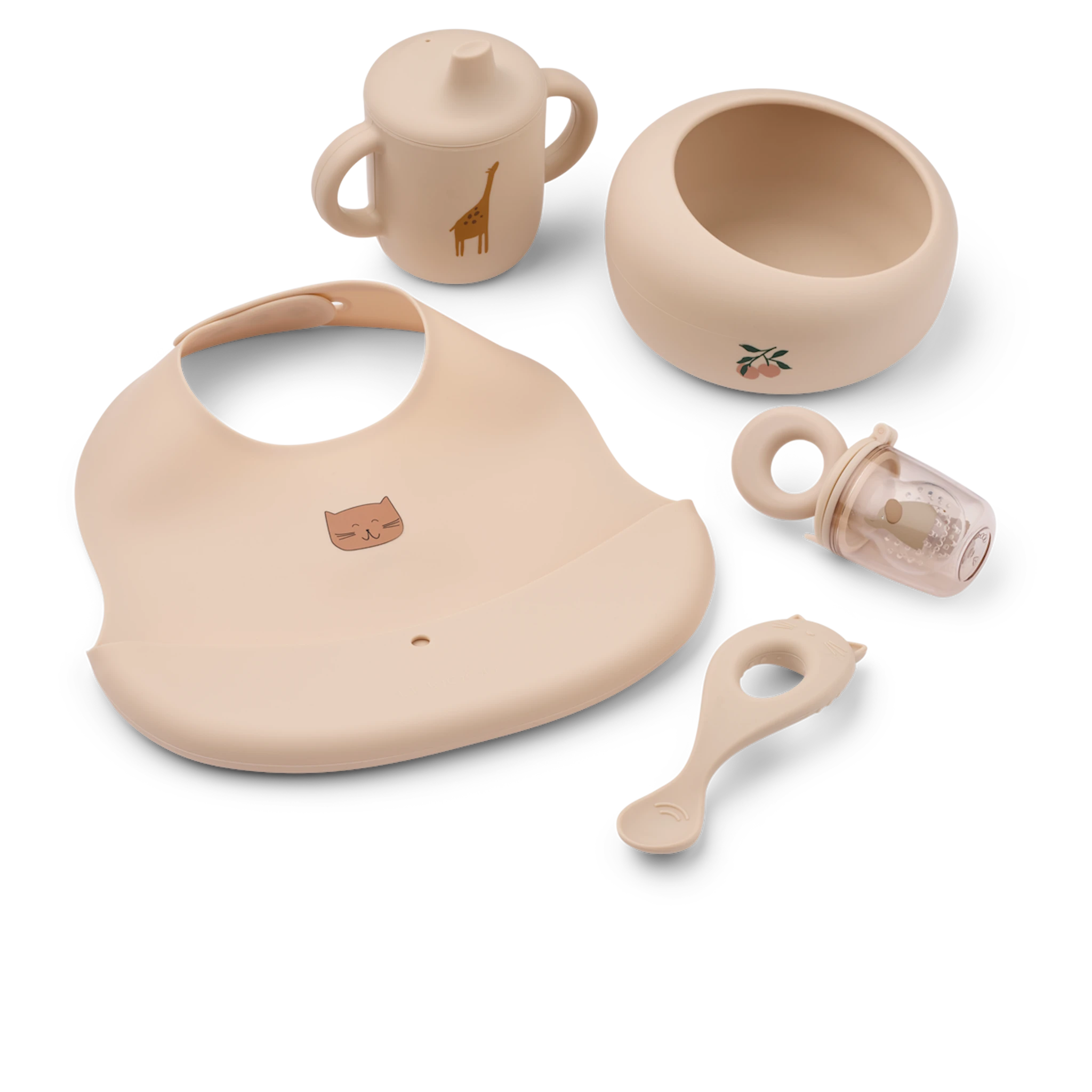 Produktbild för Mileah Matset 5-Delar Presentset Apple Blossom Liewood