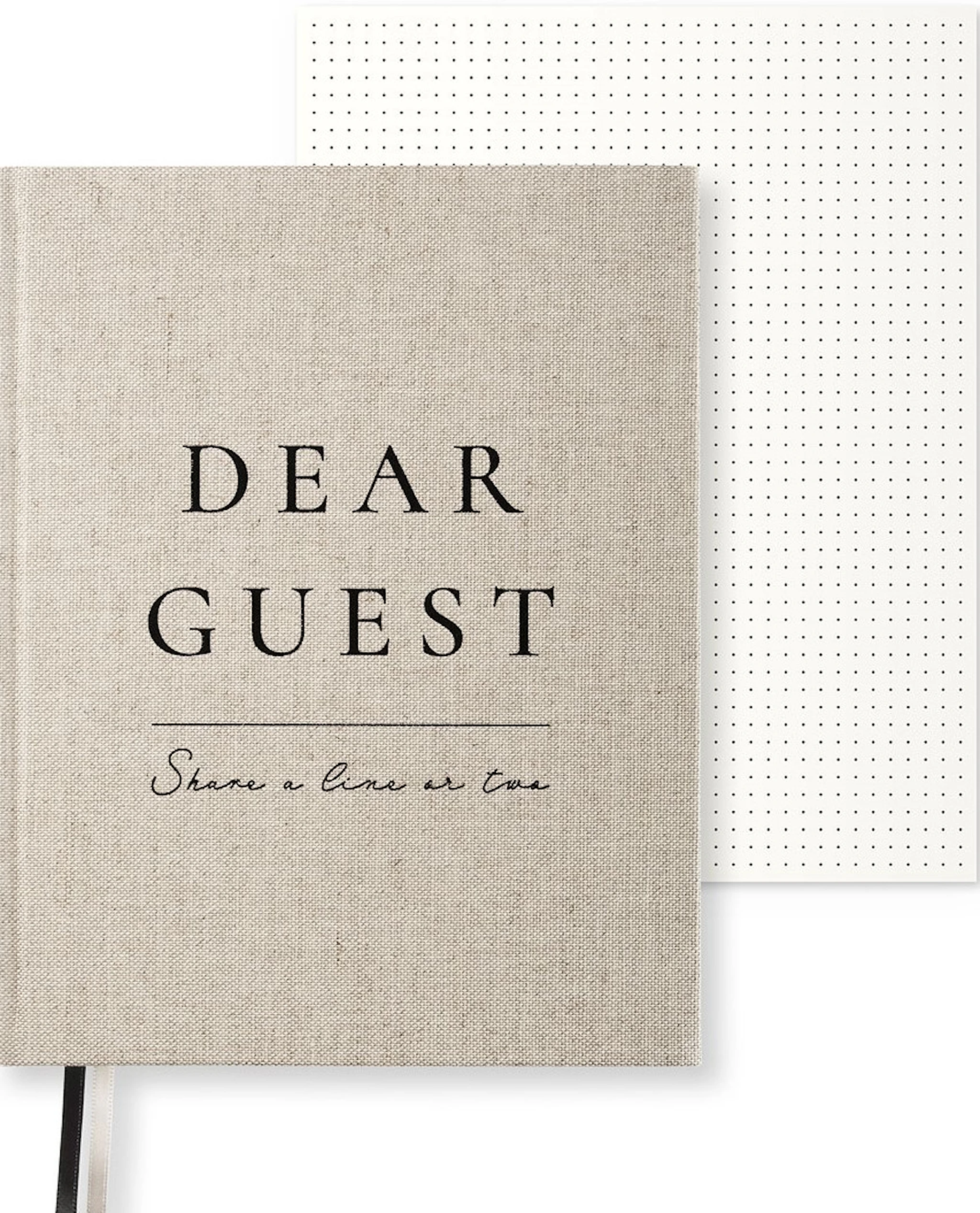 Produktbild för Guest book Large 25.5 x 20 cm Rough Linen Paperstyle