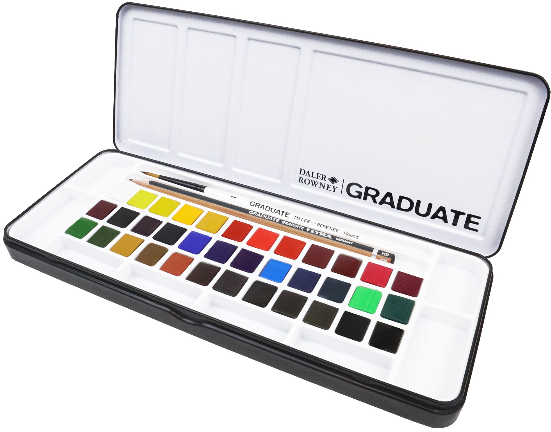 Akvarellfärg Graduate 36 Halvkoppar Daler-Rowney
