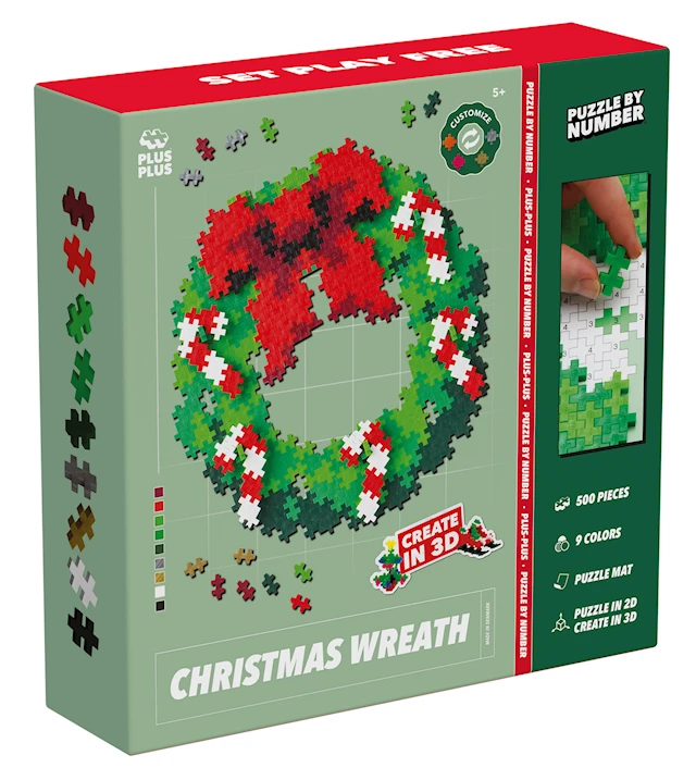 Puzzle By Number Julkrans Plus-Plus
