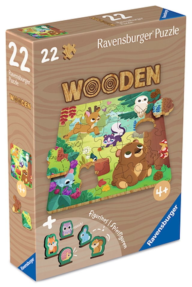 Produktbild 3 för Forest Animals Träpussel 22 Bitar Ravensburger