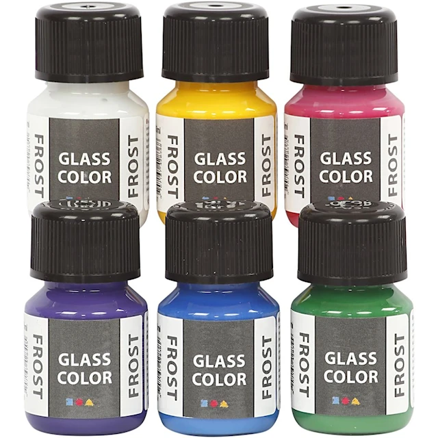 Glasfärg Frost Sortiment 6x35 ml