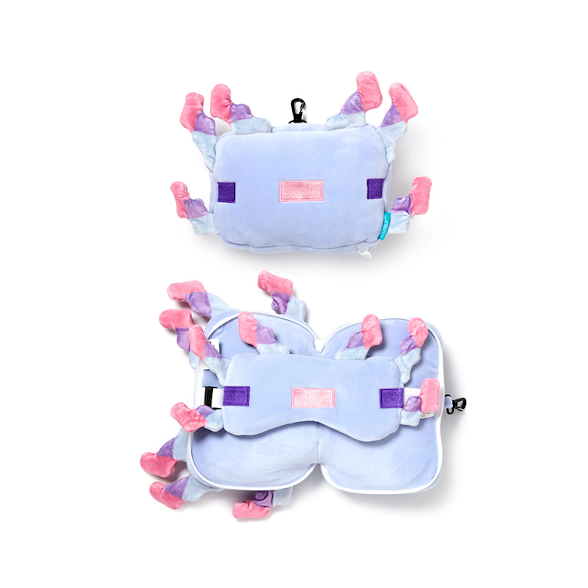 Tuotekuva ille Relaxeazzz Minecraft Axolotlin muotoinen pehmoinen matkatyyny ja silmänaamio