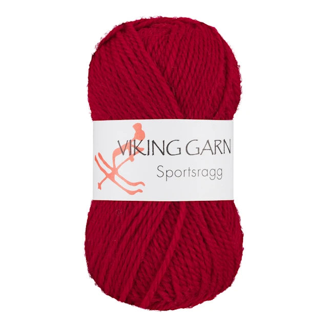 Sportsragg 50 g punainen Viking Garn